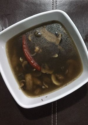 Una foto de Sopa de champiñones