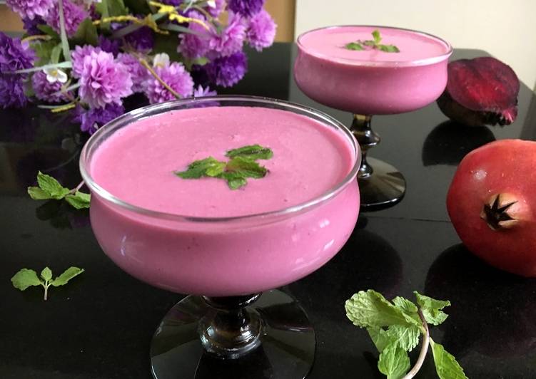 Easiest Way to Make Favorite Pomegranate Beetroot Lassi