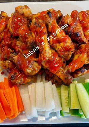 A picture of Oven Baked Buffalo Chicken Wings:.