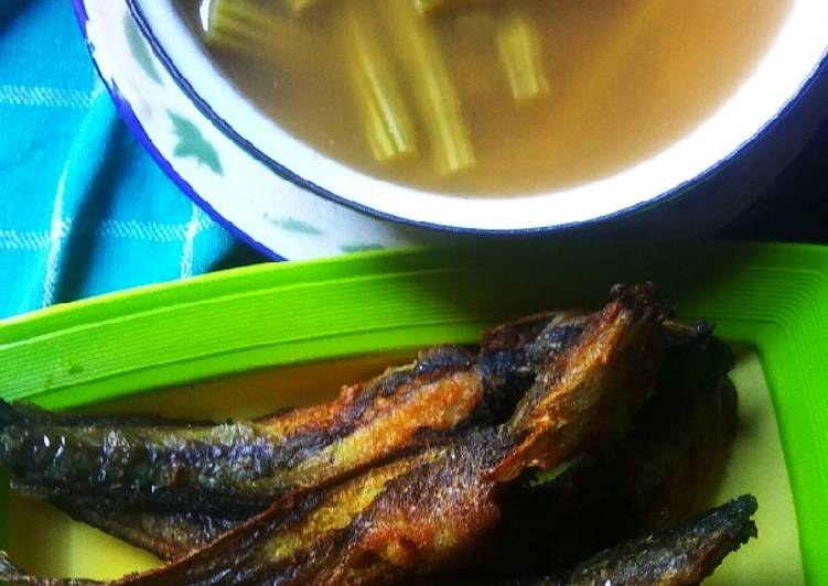 Langkah Membuat Sayur asem klentang,lele goreng yang Enak