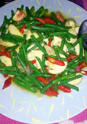 Foto resep Kacang panjang tofu fresh