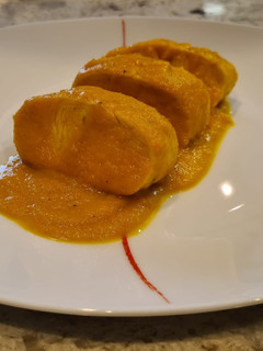 Una foto de Solomillo de pavo en salsa de manzana y zanahoria