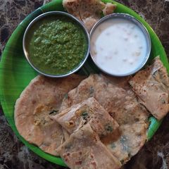 Left over potato stuffe paratha A picture of Left over potato stuffe paratha.
