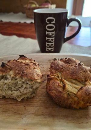 Citromos-almás-túrós muffin szénhidrátszegény recept fotója