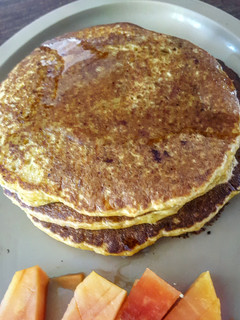 Una foto de Hotcakes de banana y zanahoria