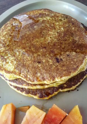Una foto de Hotcakes de banana y zanahoria