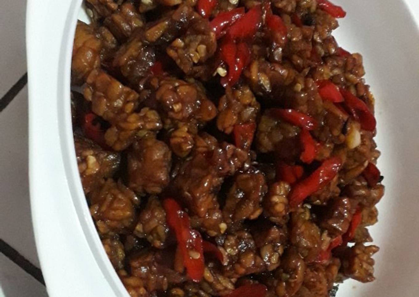 Orek tempe pedas manis sederhana enak kenyang dan bergizi