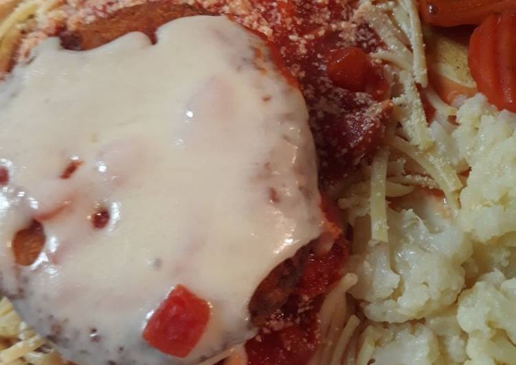 Swiss on Chicken atop Linguine Swiss on Chicken atop Linguine