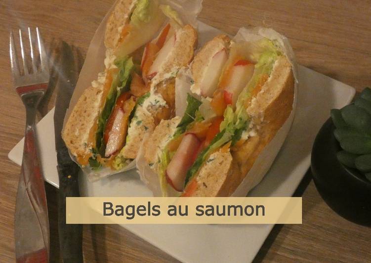 Les Meilleures Recettes de Pain bagel et bagel au saumon