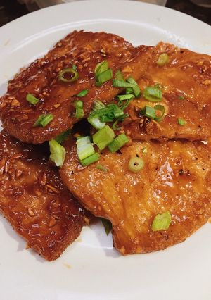 Hình của món Sườn non chay khìa.