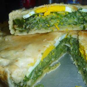Pascualina con acelga cruda