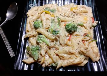 Unique Recipe Creamy White Sauce Pasta Delicious and Healthy