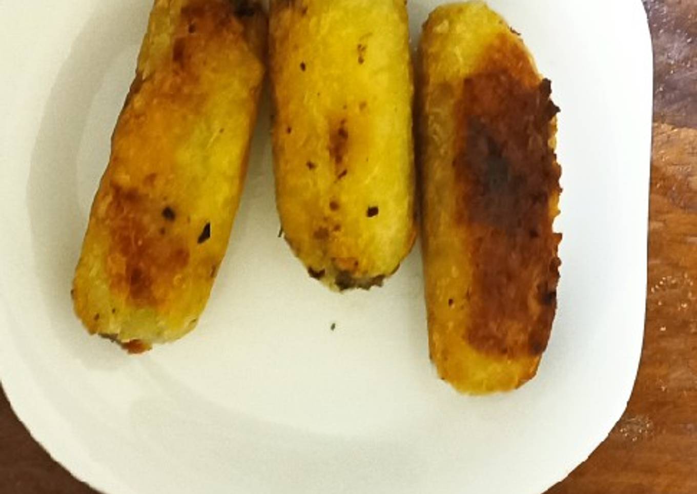 Enyucados rellenos con carne molida