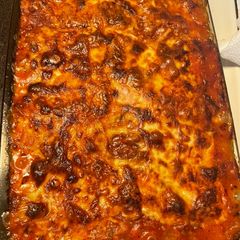 A picture of Sausage & Ground beef Lasagna.