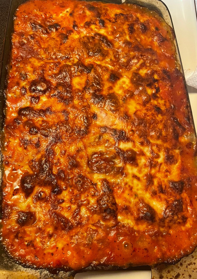 A picture of Sausage & Ground beef Lasagna.