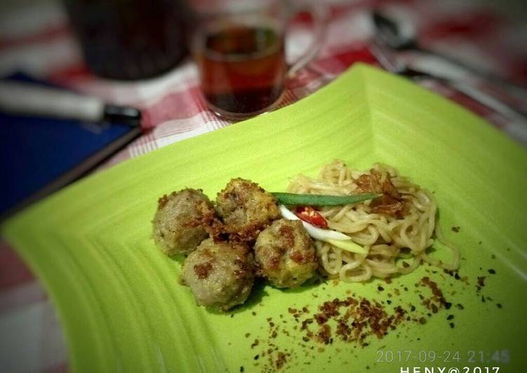 Bakso goreng tepung#posting rame rame