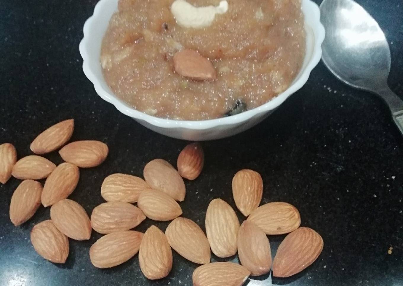 Suji almond halwa