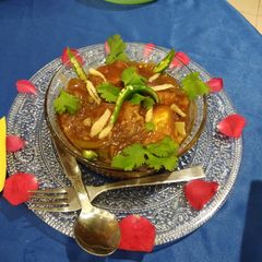 A picture of Paneer Manchurian gravy.