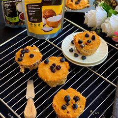 A picture of Blueberries Muffins Make a sweet Treat.
