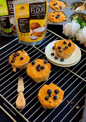 A picture of Blueberries Muffins Make a sweet Treat.