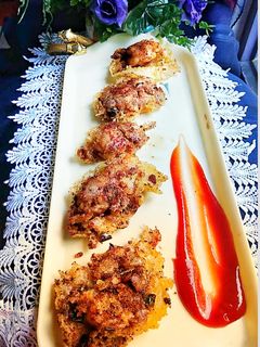 ওয়ালনাট স্টাফড প্রন কাটলেট (Walnut stuffed prawn cutlet, recipe in Bengali) রেসিপির প্রধান ছবি