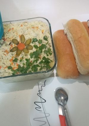 عکسی از دستور سالاد الوویه خانگی