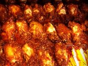A picture of bbq chicken wings