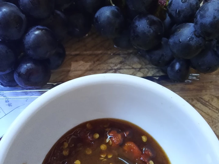 Cara Mudah Membuat Resep Rujak anggur bumbu petis yang Uenak Anti Ribet, Mantap