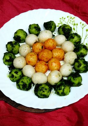 A picture of Tirangi idli goli.