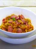 Lecsós virslis spagetti