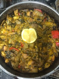 Una foto de 142. Paella de verduras y magret de pato (principal paella)