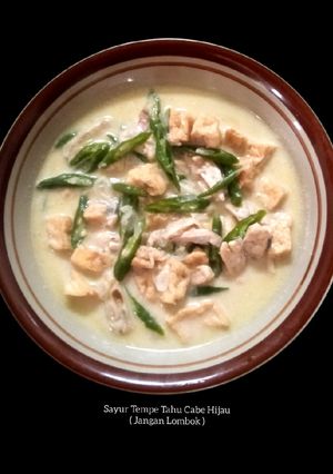 Foto resep Sayur Tempe Tahu Cabe Hijau (Jangan Lombok)