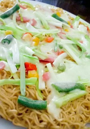 Hình của món Pizza mì tôm.