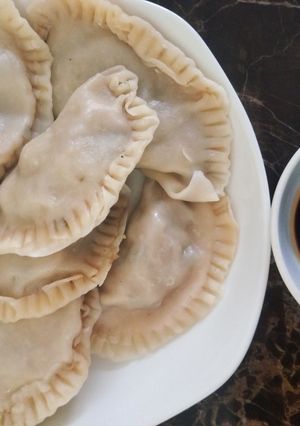 Hình của món Há cảo nhân thịt.
