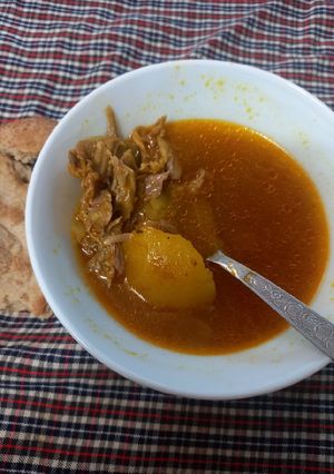عکسی از دستور آبگوشت بوقلمون بی قر و فر😅