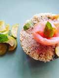 Couscous con salmone affumicato, zucchine e pesto di basilico