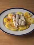 Merluza a la gallega (en microondas)