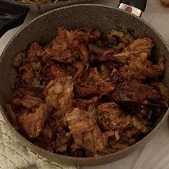 A picture of 苦瓜炆鴨 (Bitter Melon with Duck).