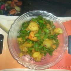 A picture of Aloo beans ki sabji.