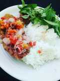 Ayam geprek sambal matah