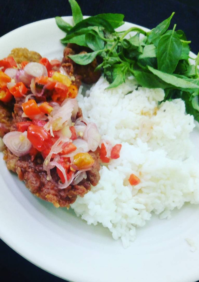 Foto resep Ayam geprek sambal matah
