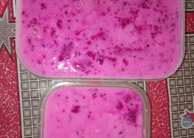 Rahasia Membuat Es cream pop ice mix buah naga Kekinian