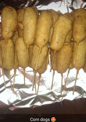 A picture of Corn dogs.