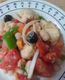 🥗 Ensalada de alubias blancas y pollo 🐔 al ras el hanout 🇲🇦