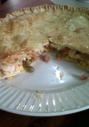 Una foto de Tarta de pollo con verduras
