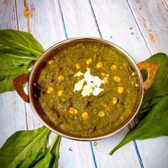 Corn palak curry A picture of Corn palak curry.