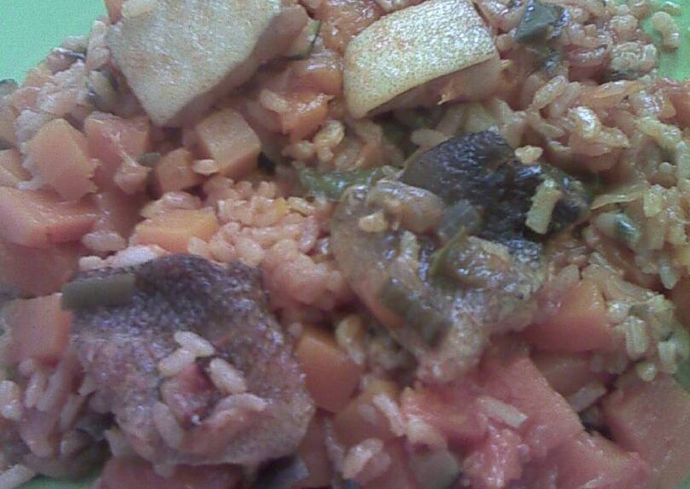 Arroz con calabaza y bacalao
