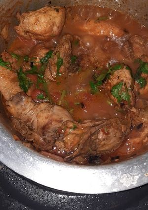 A picture of Tasty chicken stew.
