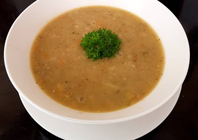 Recipe of Any-night-of-the-week My Barley &amp; Veg Soup 💜
