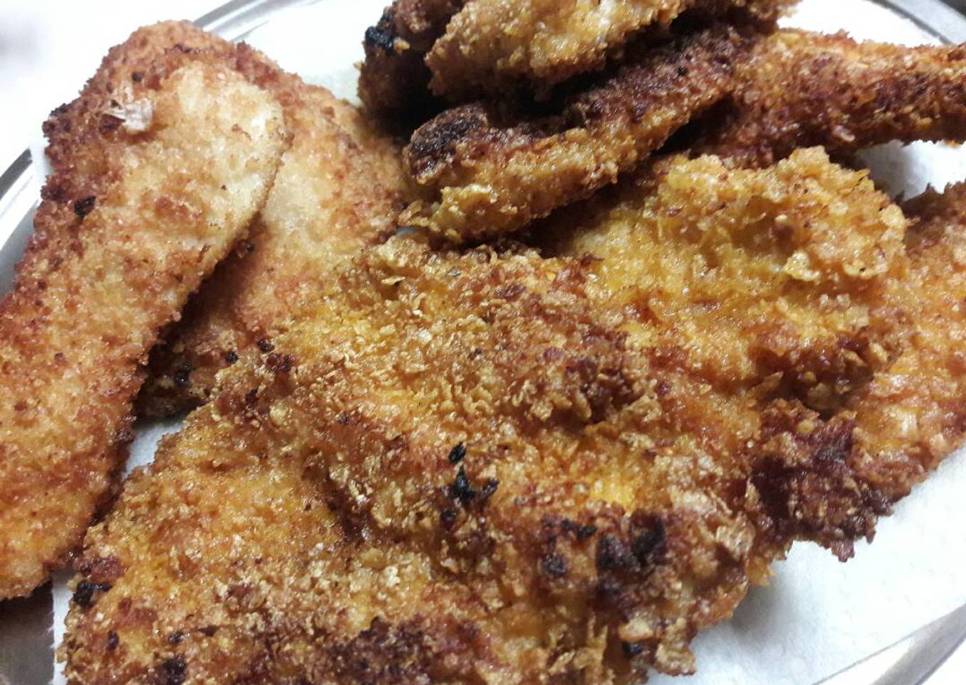 Pollo crujiente con cornflakes 🐥🌽